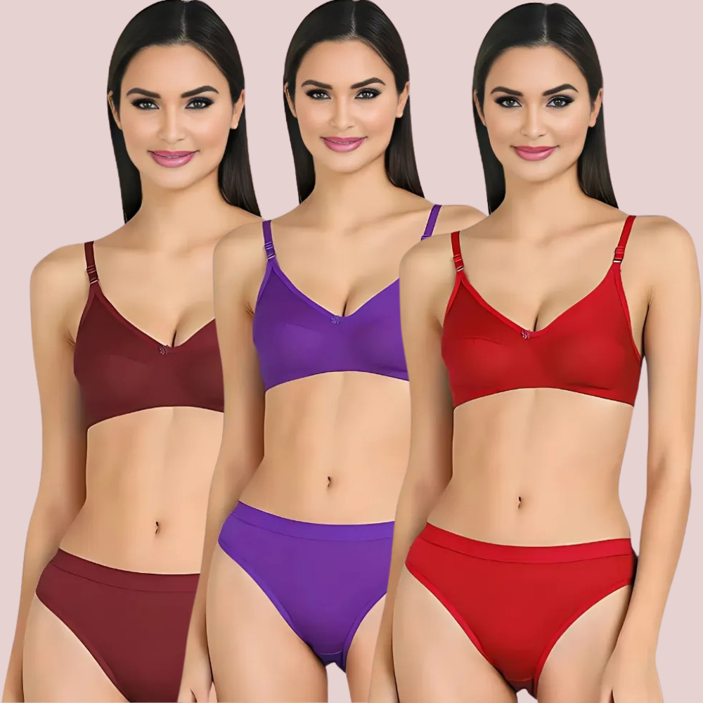 Cotton Cloud Comfort Bra Set β 3-Pack