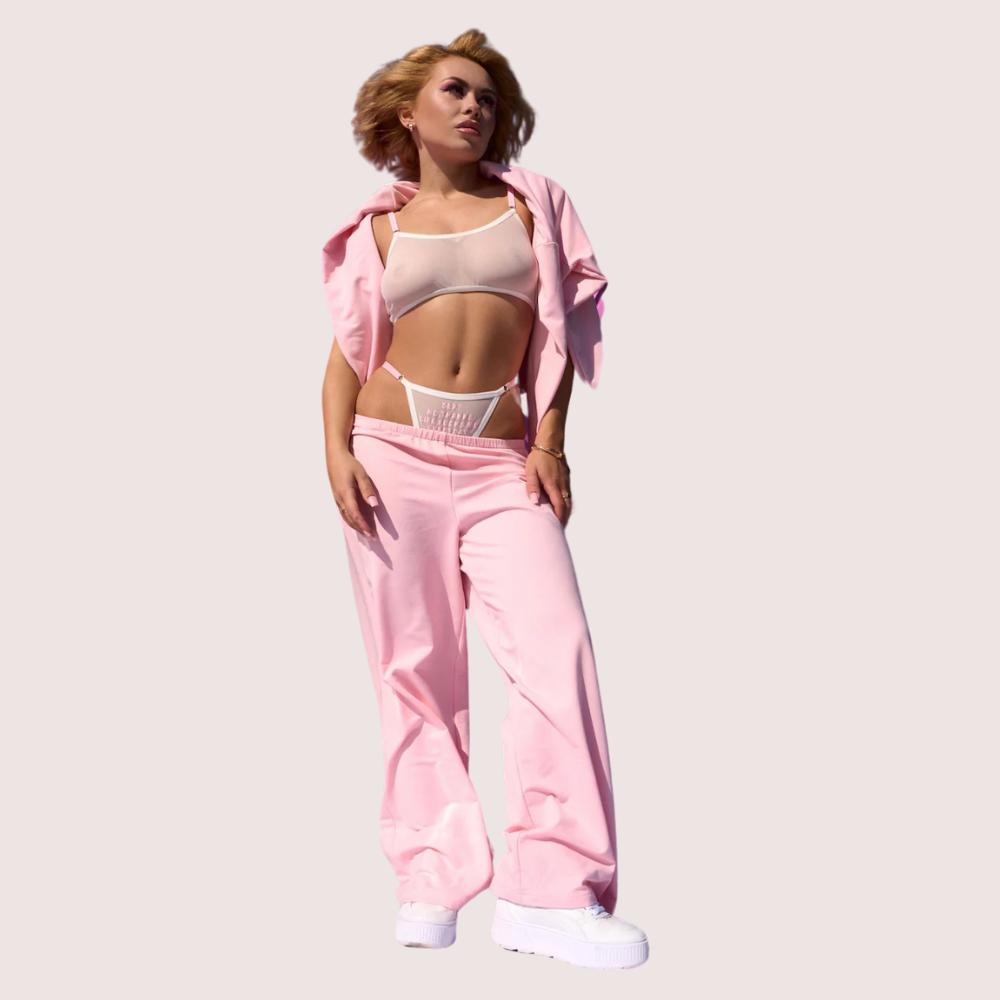 Moonlit Elegance Sheer White Lingerie Set