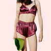 Tijdloze pure zijden satijnen lingerie set voor vrouwen