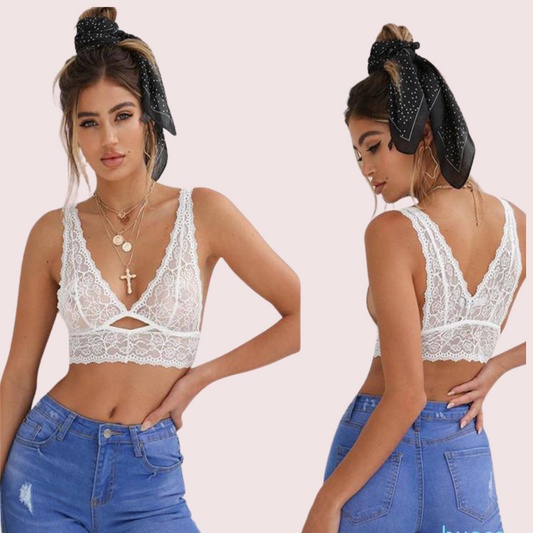 Fuldcifret sexet blonder Bralette-2 Pack (4XL-5XL)