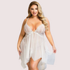 Douce Passion White Lace Trim BabyDoll