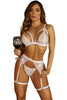 Dames sexy trim bralette lingerie set
