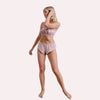 Franse Daina Organic Cotton Ruffled Bandeau & vintage knickers set