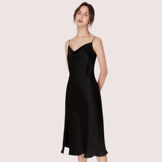 Luxueuze dames zijden satijnen slaapkleding nachtdress