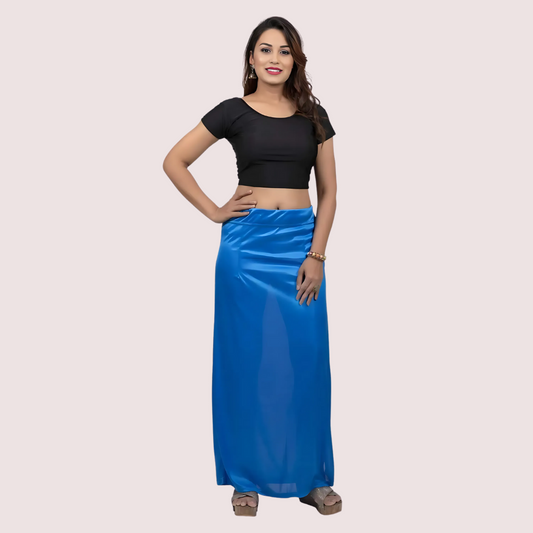 Ladies' Silk Saree Blue Petticoat